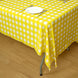 Buffalo Plaid Tablecloth | 54" x 108" White/Yellow Rectangular | Disposable Checkered#whtbkgd