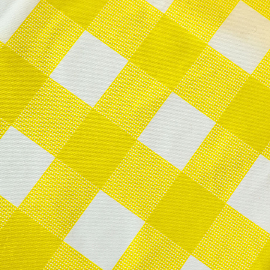 Buffalo Plaid Tablecloth | 54" x 108" White/Yellow Rectangular | Disposable Checkered Plastic Vinyl 