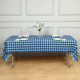 Create Memorable Events with White Navy Blue Buffalo Plaid Tablecloth