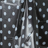 Black White Polka Dot Rectangle Plastic Table Cover, 54x108inch PVC Waterproof Disposable#whtbkgd