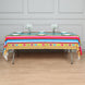 5 Pack PVC Rectangle Disposable Tablecloths in Mexican Serape Fiesta Style, 54x108inch Waterproof