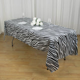 5 Pack Animal Theme Rectangle Plastic Table Covers, Jungle Safari PVC Waterproof