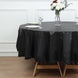 5 Pack Black Round Waterproof Plastic Tablecloths, 84inch Disposable Table Covers
