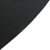 84inch Black Crushed Design Round Waterproof Plastic Tablecloth, PVC Spill Proof Disposable