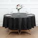 5 Pack Black Round Waterproof Plastic Tablecloths, 84inch Disposable Table Covers