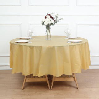 Add Elegance and Glamour with the Gold Waterproof Plastic Tablecloth