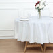 5 Pack White Round Waterproof Plastic Tablecloths, 84inch Disposable Table Covers