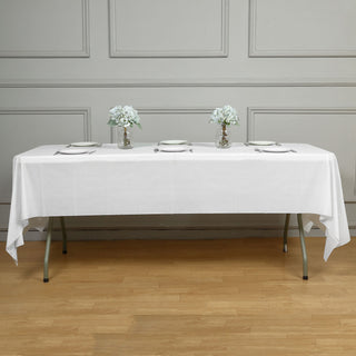Elevate Your Event with a White Waterproof Plastic Tablecloth