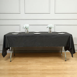 Elevate Your Table Setting with a Black Waterproof PVC Tablecloth