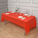 54x108inch Red 10mm Thick Rectangle Plastic Tablecloth, PVC Spill Proof Tablecloths