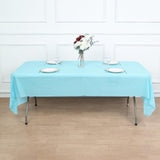Serenity Blue Rectangle Plastic Table Cover, PVC Waterproof Disposable Tablecloth