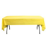 54x108inch Yellow 10mm Thick Rectangle Plastic Tablecloth, PVC Spill Proof Tablecloths | Disposable
