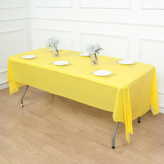 Elevate Your Event with a Yellow Waterproof Plastic Tablecloth
