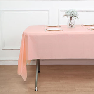 Elevate Your Event with Blush Waterproof Plastic Tablecloth