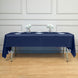 54x108inch Navy Blue 10mm Thick Rectangle Plastic Tablecloth, PVC Spill Proof Tablecloths