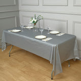 Elegant Silver Waterproof Plastic Tablecloth for Your Special Occasions
