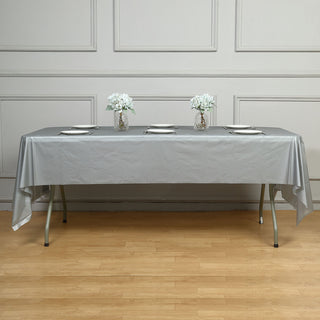 Enhance Your Table Setting with a Silver Waterproof PVC Tablecloth