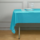 54x108inch Turquoise 10mm Thick Rectangle Plastic Tablecloth, PVC Spill Proof Tablecloths