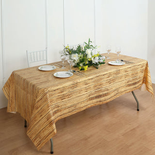 Brown Rustic Wooden Print Plastic Vinyl Tablecloth - Add Charm and Elegance to Your Event Decor