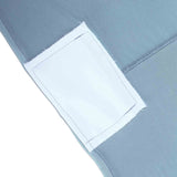 6ft Dusty Blue Spandex Stretch Fitted Rectangular Tablecloth