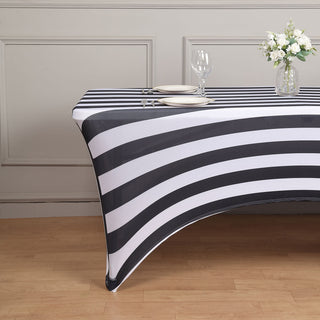 Versatile and Stylish White Spandex Stretch Fitted Rectangular Tablecloth