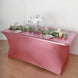 6FT Metallic Rose Gold Rectangular Stretch Spandex Table Cover 