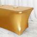 6FT Metallic Gold Rectangular Stretch Spandex Table Cover#whtbkgd