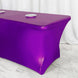 6FT Metallic Purple Rectangular Stretch Spandex Table Cover#whtbkgd