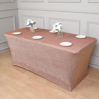 Dazzle Your Guests with a Rose Gold Shimmer Tablecloth