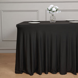 Stretchy Table Skirt Cover with Ruffles