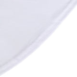 6ft White Wavy Spandex Fitted Rectangle 1-Piece Tablecloth Table Skirt