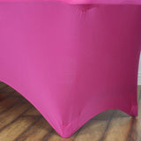 6ft Fuchsia Spandex Stretch Fitted Rectangular Tablecloth

