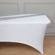 6ft Metallic Silver Spandex Stretch Fitted Banquet Table Top Cover