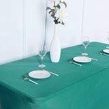 6ft Peacock Teal Spandex Stretch Fitted Rectangular Tablecloth
