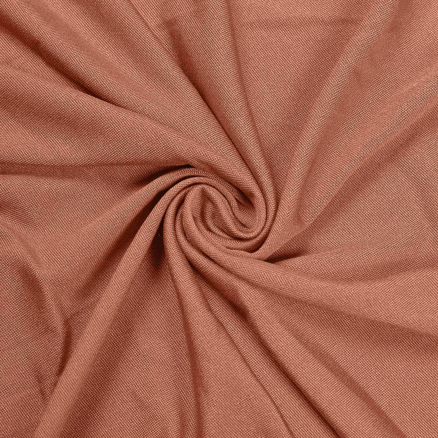 6ft Terracotta (Rust) Spandex Stretch Fitted Rectangular Tablecloth#whtbkgd