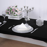 Black Stretch Spandex Banquet Tablecloth Top Cover 6ft Wrinkle Free Fitted Table Cover for 72"x30"