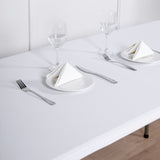 White Stretch Spandex Banquet Tablecloth Top Cover 6ft Wrinkle Free Fitted Table Cover for 72"x30"