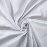 White Stretch Spandex Rectangle Tablecloth 8ft Wrinkle Free Fitted Table Cover#whtbkgd
