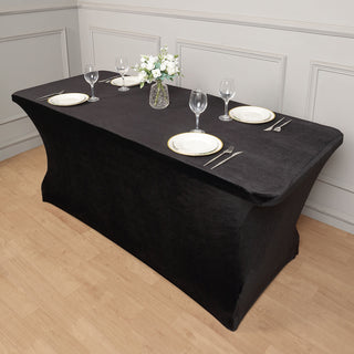 Elevate Your Event with a Black Velvet Tablecloth