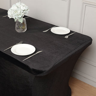 Black Velvet Tablecloth for Elegant Event Décor