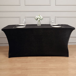 Black Velvet Tablecloth for Elegant Event Décor