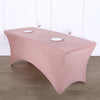 8FT Dusty Rose Rectangular Stretch Spandex Tablecloth