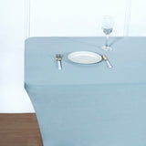 8FT Dusty Blue Rectangular Stretch Spandex Tablecloth