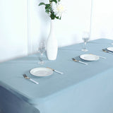 Dusty Blue Stretch Spandex Rectangle Tablecloth 8ft Wrinkle Free Fitted Table Cover