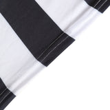 Black White Striped Stretch Spandex Rectangle Tablecloth 8ft Wrinkle Free Fitted Table#whtbkgd