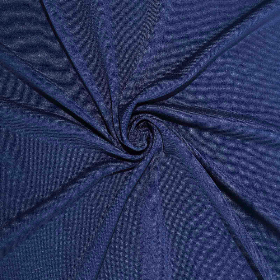 8FT Navy Blue Rectangular Stretch Spandex Tablecloth#whtbkgd