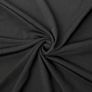 Create a Stunning Event: 8ft Black Open Back Stretch Spandex Table Cover