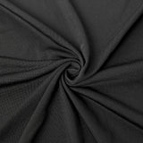 Black Open Back Stretch Spandex Rectangle Tablecloth 8ft Wrinkle Free Fitted Table Cover#whtbkgd