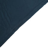 8ft Navy Blue Open Back Stretch Spandex Table Cover, Rectangular Fitted Tablecloth