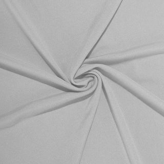 Create Unforgettable Memories with the 8ft Silver Rectangular Stretch Spandex Tablecloth